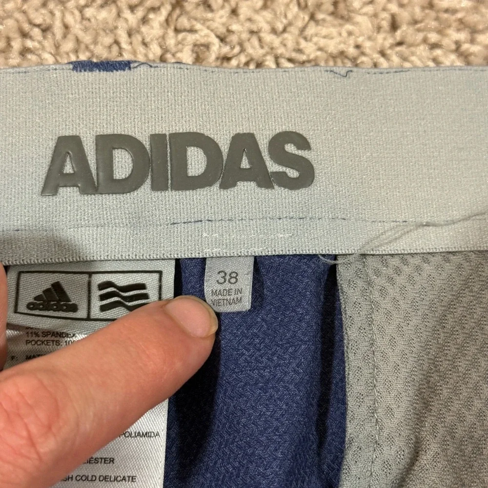 Adidas Golf Shorts Mens 38 Blue Good Ultimate365 Heathered Stretch Athletic
